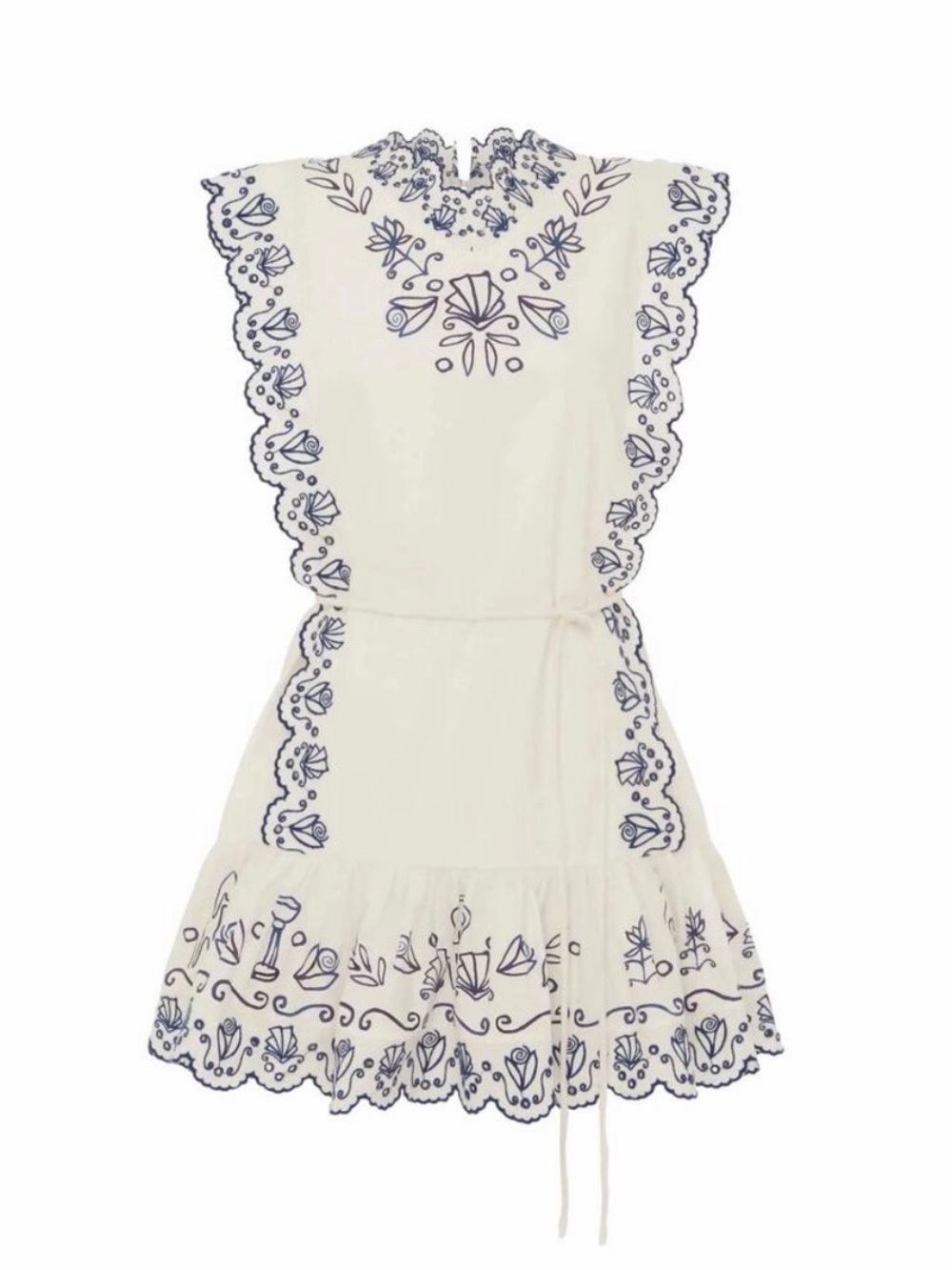 Alemais leela embroidered mini dress